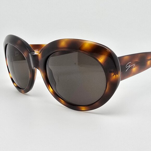 Genny 229-S 9159 Dark Tortoise Frame Grey Lens Vintage Oval Sunglasses Italy - Picture 1 of 12